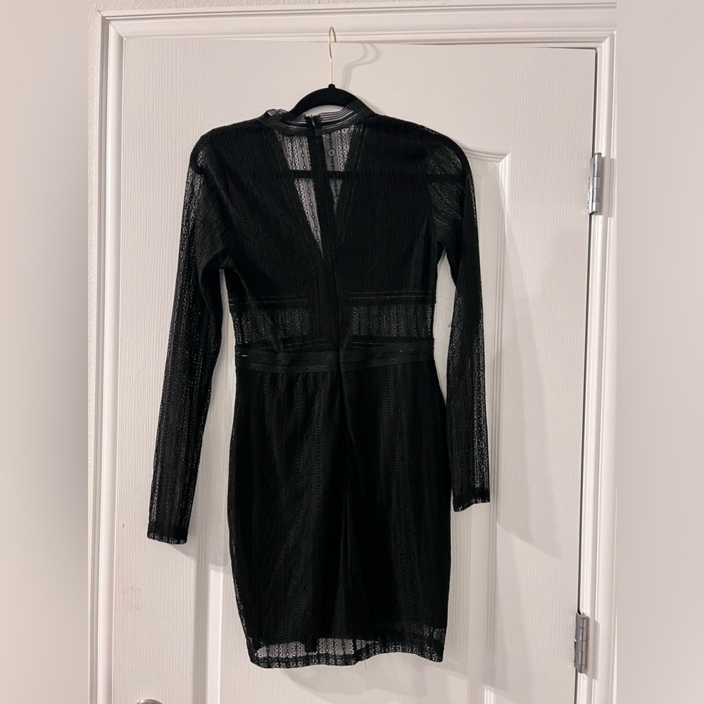 Black knee length lace dress